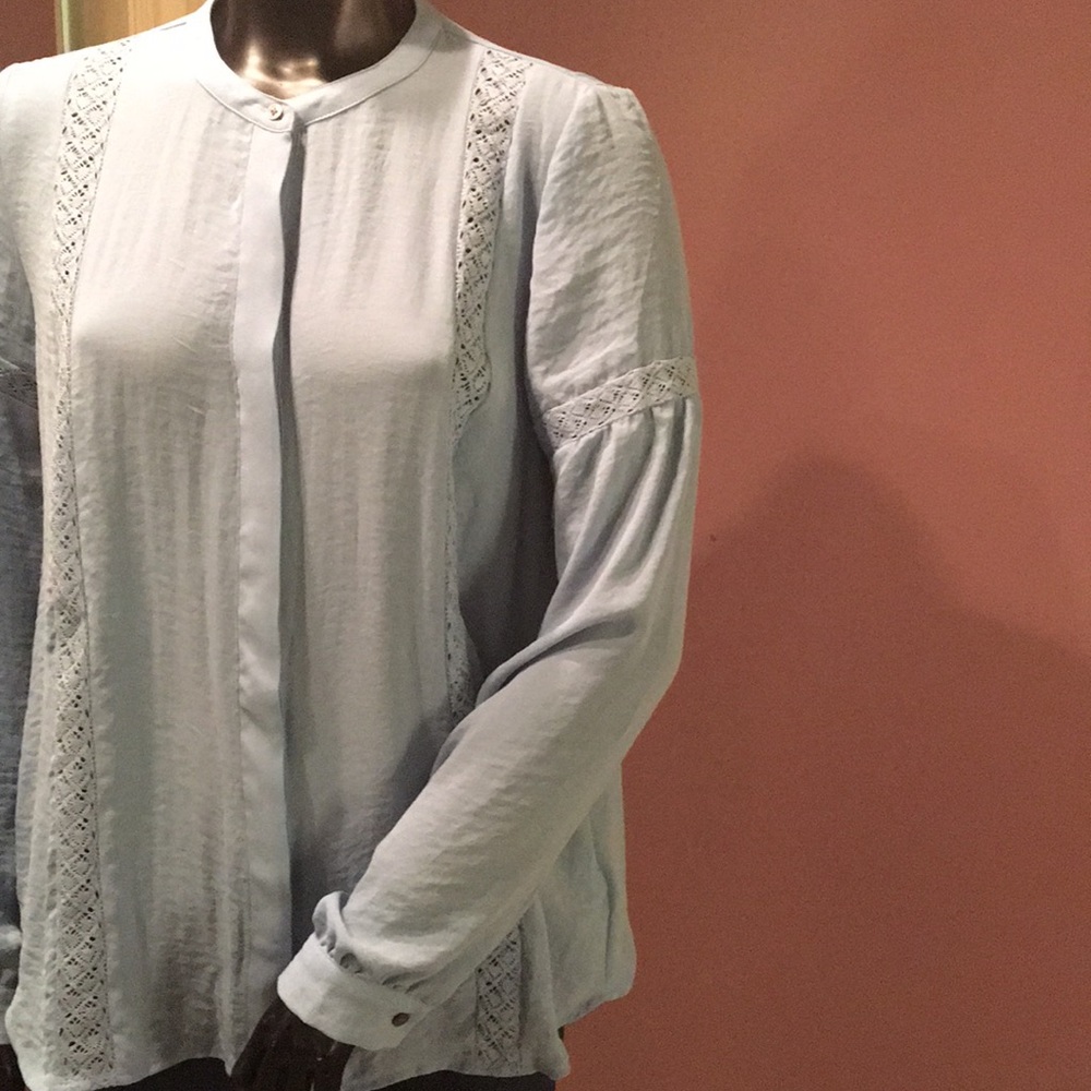 Gap Light Blue Button Down Blouse - image 3